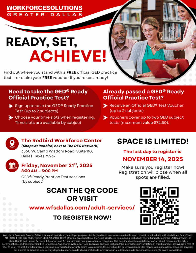 Ready, Set, Achieve! GED Event Flyer V3